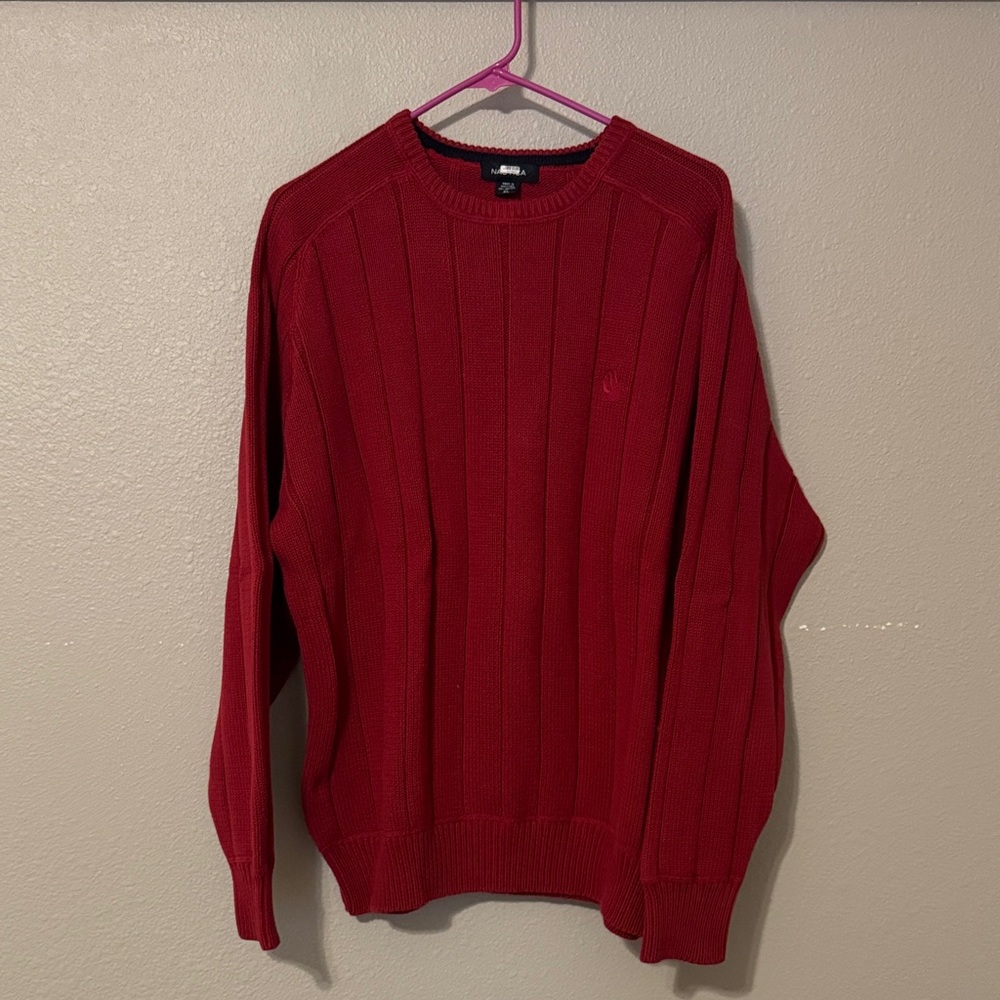 Nautica Rich Red Crewneck Sweater